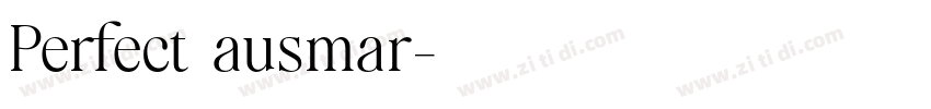 Perfect ausmar字体转换